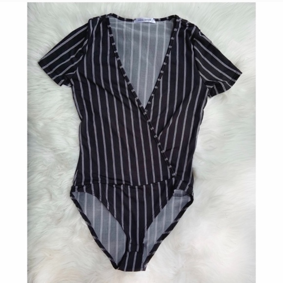 Tops - Striped Bodysuit